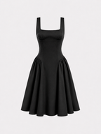 SEISHIKI STUDIO Open Back Bow Dress Black