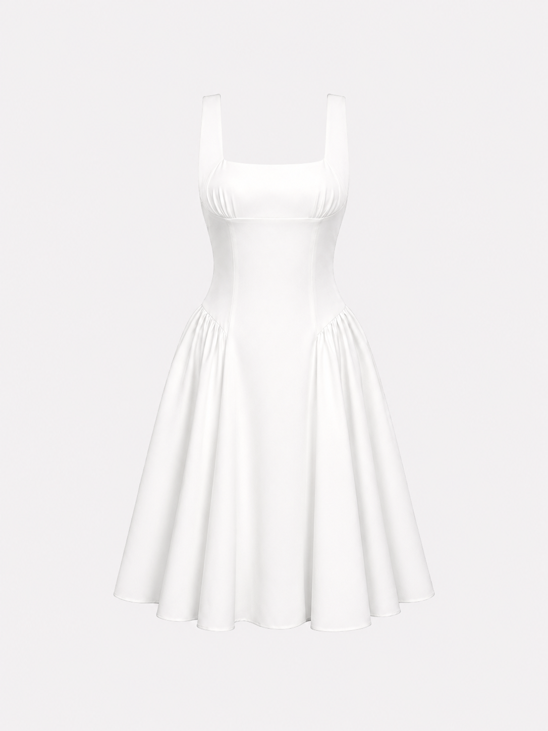 SEISHIKI STUDIO Open Back Bow Dress White