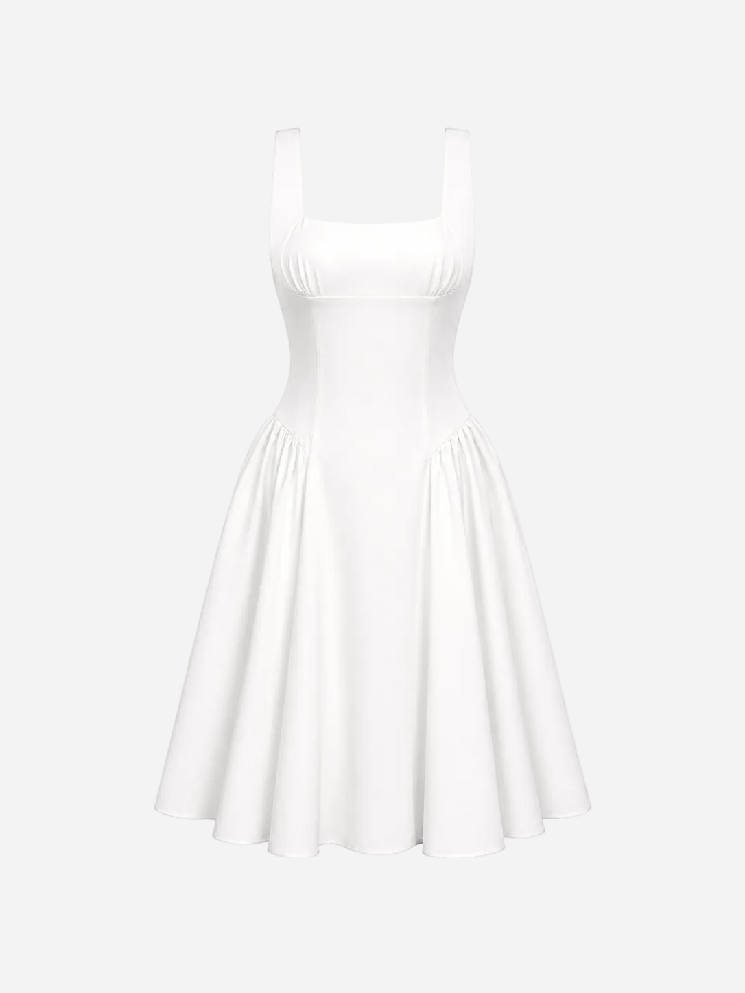 SEISHIKI STUDIO Open Back Bow Dress White
