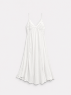 White Flowy Lace Cami Maxi Dress | SEISHIKI STUDIO