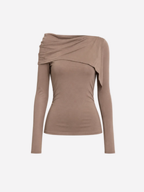 Off Shoulder Stretchy Top Camel – SEISHIKI STUDIO