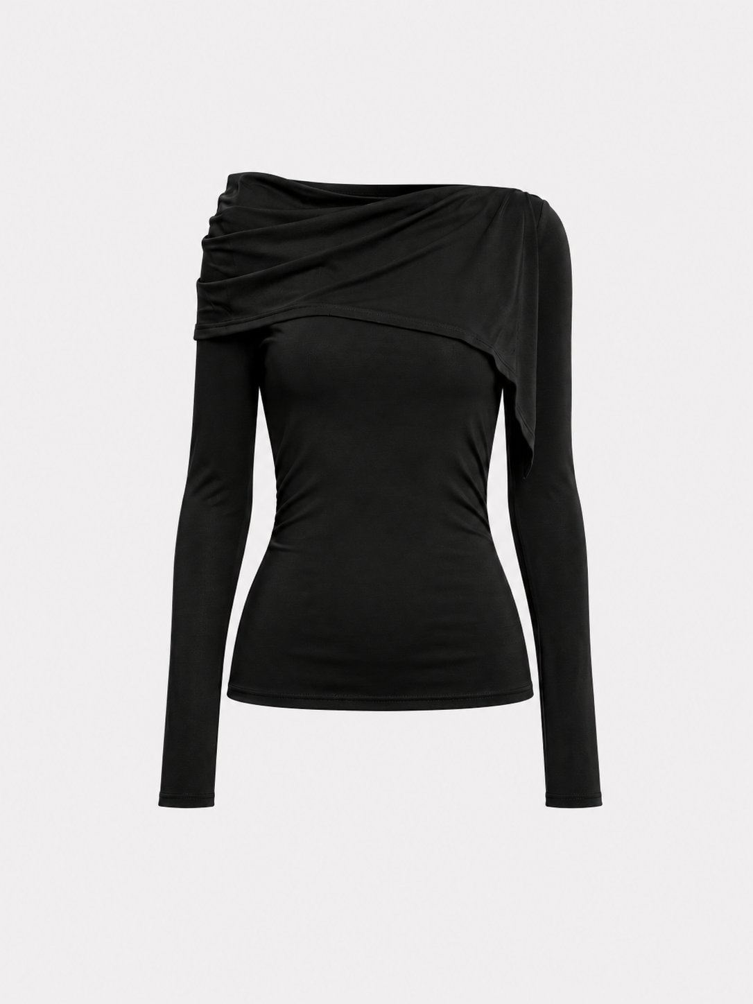 OFF SHOULDER STRETCHY TOP BLACK | SEISHIKI STUDIO