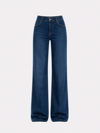 TALL STRETCHY DARK BLUE WIDE LEG JEANS - INSEAM 86CM | SEISHIKI STUDIO