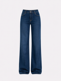 TALL STRETCHY DARK BLUE WIDE LEG JEANS - INSEAM 86CM | SEISHIKI STUDIO