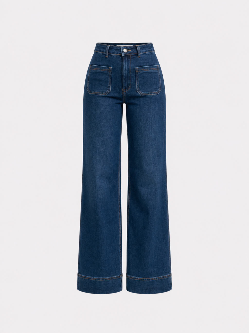 SUPER STRETCHY BLUE WIDE LEG JEANS WITH SMALL FRONT POCKETS - IL 80CM | SEISHIKI STUDIO