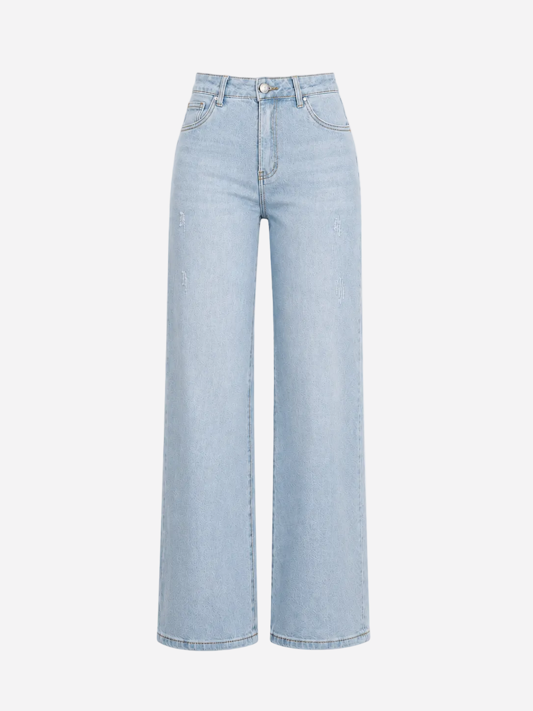 TALL - INSEAM 86CM - STRETCHY LIGHT WASH Wide Leg JEANS WITH HEART SHAPED SEAMS | SEISHIKI STUDIO