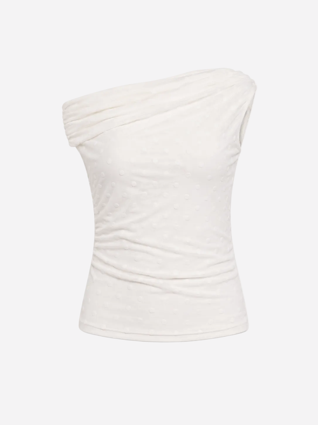 Stretchy Polkadot Off Shoulder Top White – SEISHIKI STUDIO