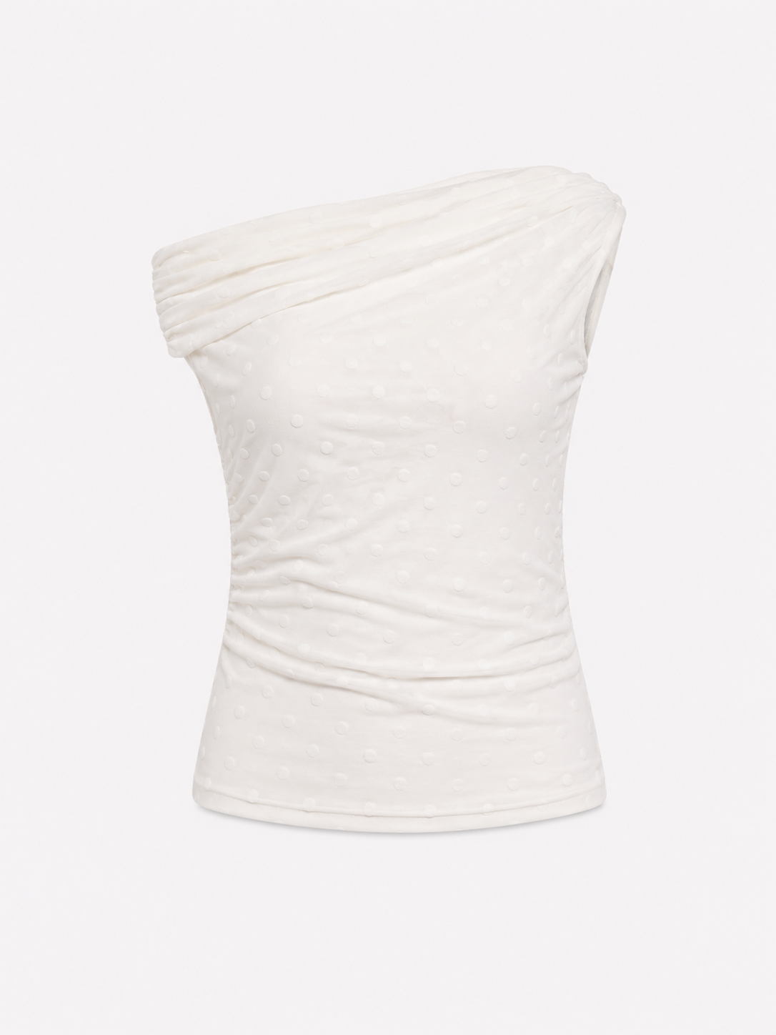 STRETCHY polkadot off shoulder top white | SEISHIKI STUDIO