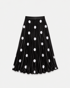 SEISHIKI STUDIO super stretchy flowy polkadot skirt black