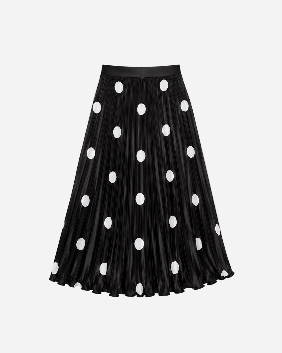 SEISHIKI STUDIO super stretchy flowy polkadot skirt black