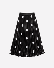 SEISHIKI STUDIO super stretchy flowy polkadot skirt black