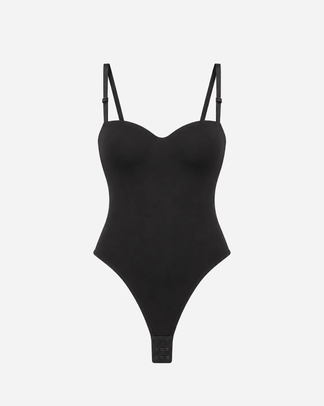 sleek bodysuit with cups and adjustable straps black | SEISHIKI STUDIO