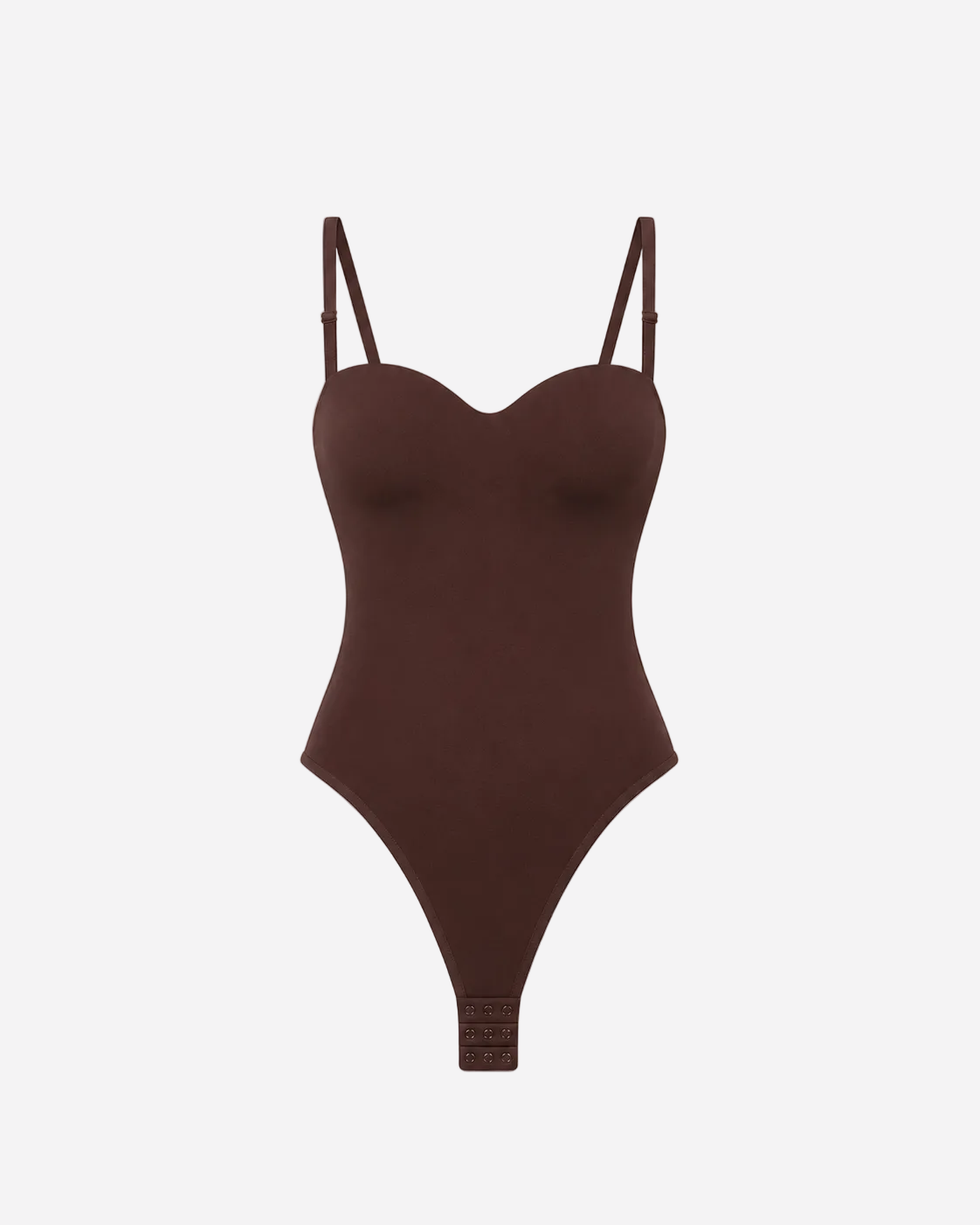Sleek Bodysuit with Cups and Adjustable Straps Brown – SEISHIKI STUDIO