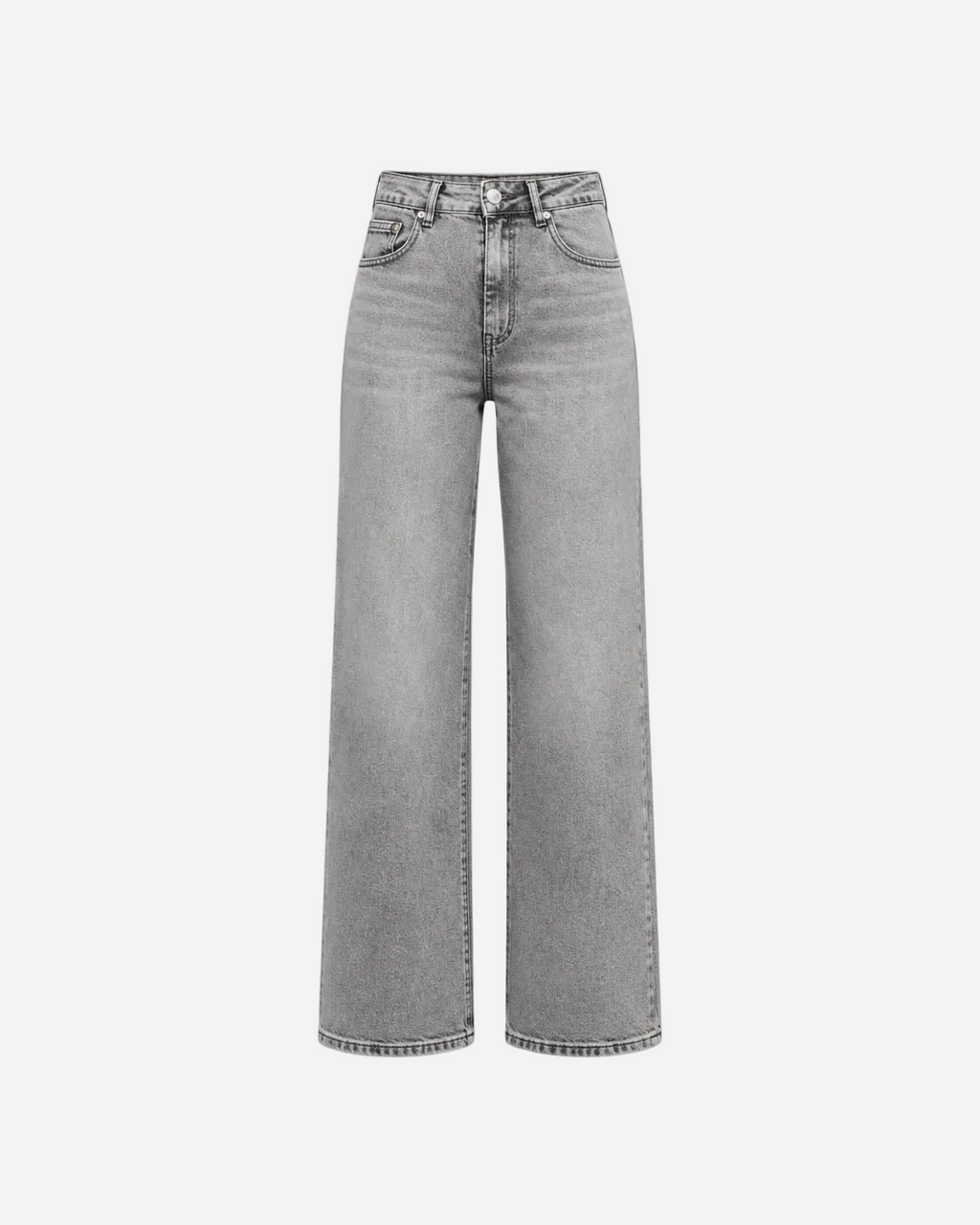 BUTTER FLEX - SUPER STRETCH High Waist Grey Wide Leg Jeans - INSEAM 79CM | SEISHIKI STUDIO