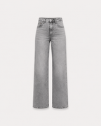 EASY FIT - SUPER STRETCH High Waist Grey Wide Leg Jeans - INSEAM 79CM | SEISHIKI STUDIO