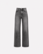 EASY FIT - SUPER STRETCH High Waist Dark Grey Wide Leg Jeans - INSEAM 78CM | SEISHIKI STUDIO