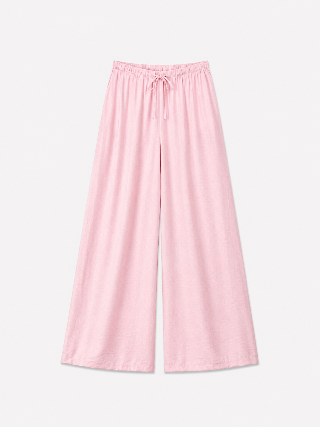 Flowy Drawstring Wide Leg Trousers Pink | SEISHIKI STUDIO