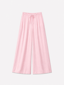 Flowy Drawstring Wide Leg Trousers Pink | SEISHIKI STUDIO