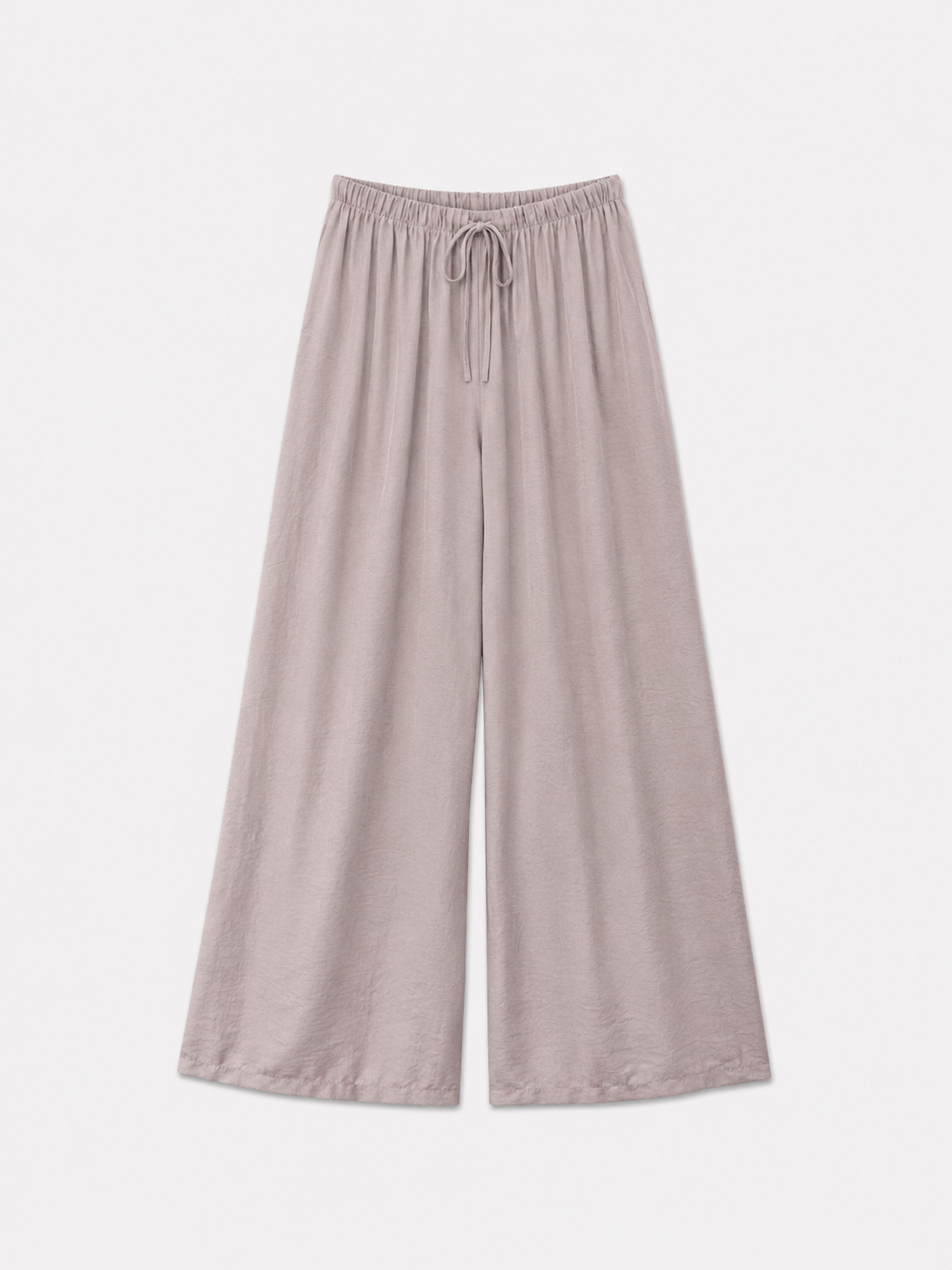 Flowy Drawstring Wide Leg Trousers Taupe | SEISHIKI STUDIO