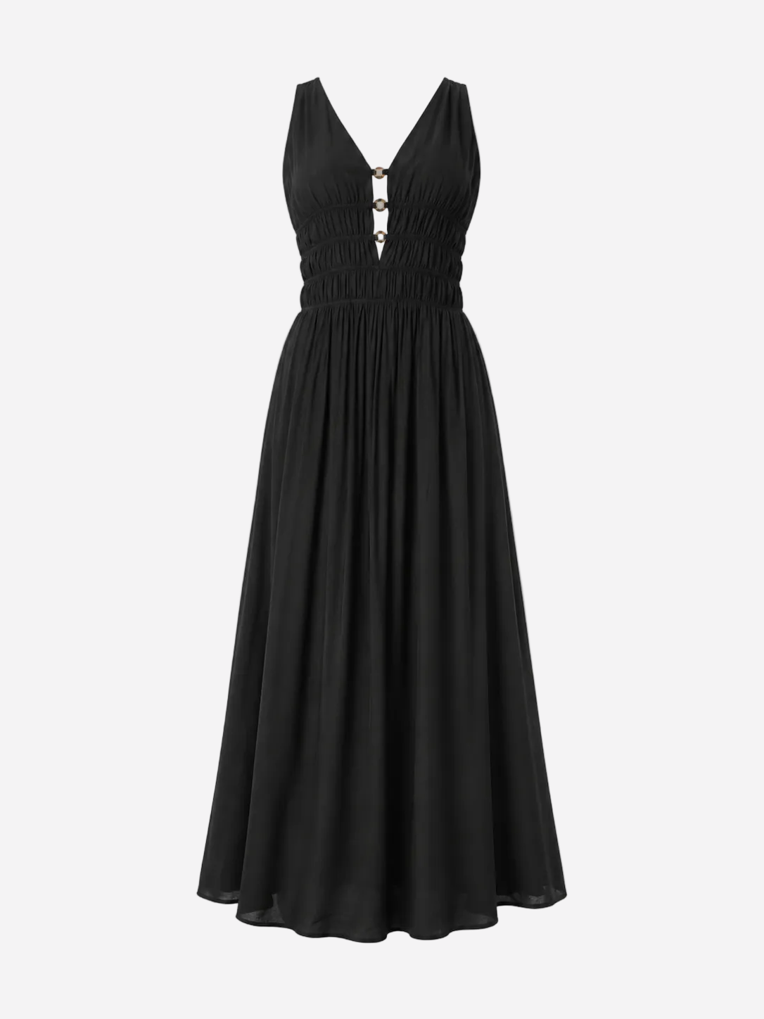 Smocked Waist Maxi Dress BLACK | SEISHIKI STUDIO