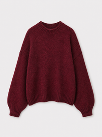 STRETCHY KONETO Sweater BURGUNDY | SEISHIKI STUDIO