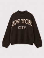 STRETCHY NEW YORK SWEATER BROWN/BEIGE | SEISHIKI STUDIO