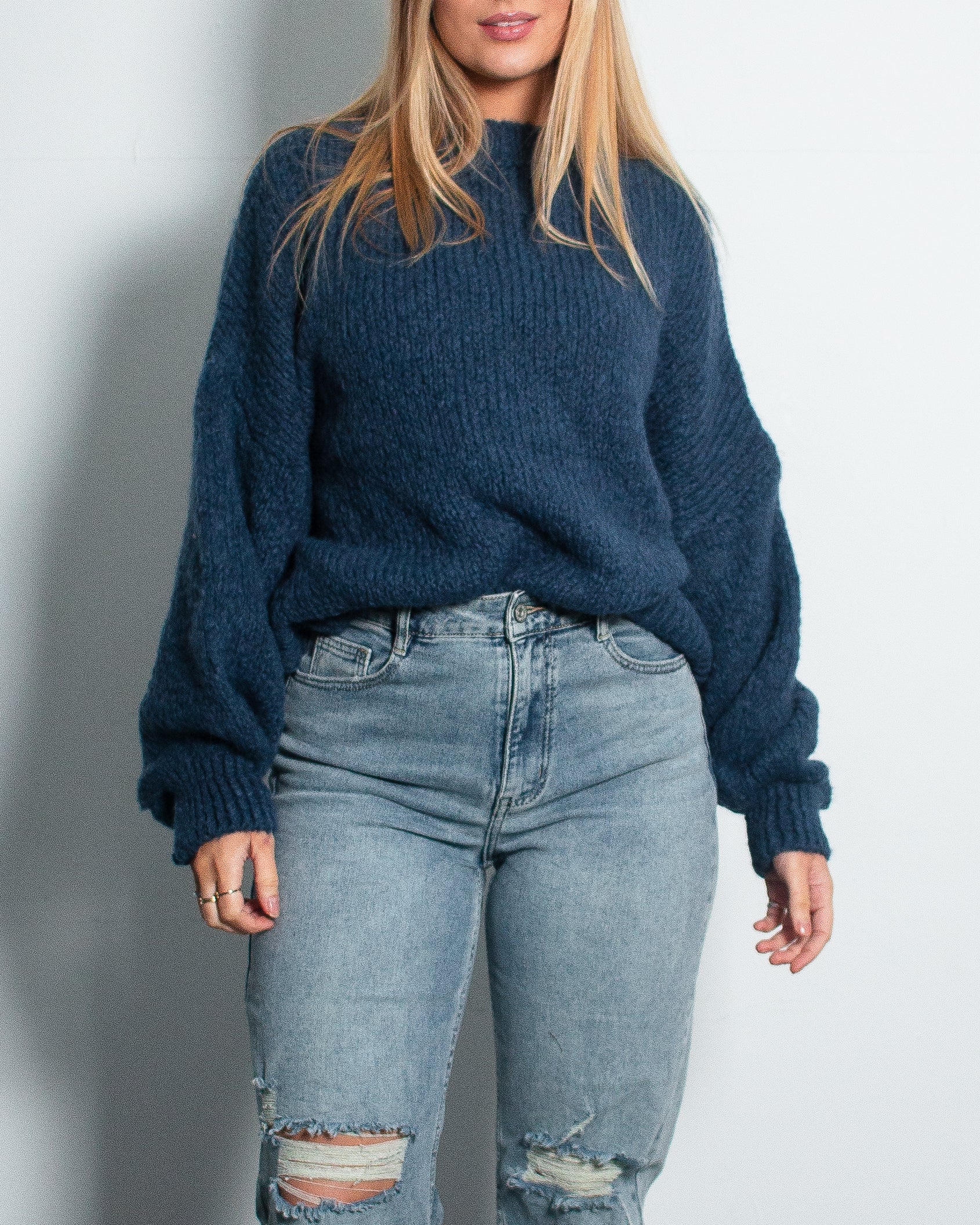 KONETO Sweater DENIM BLUE