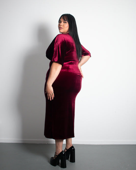 ERI Dress BURGUNDY