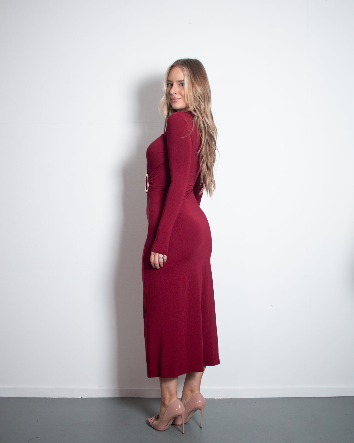 NAGAO Dress BURGUNDY