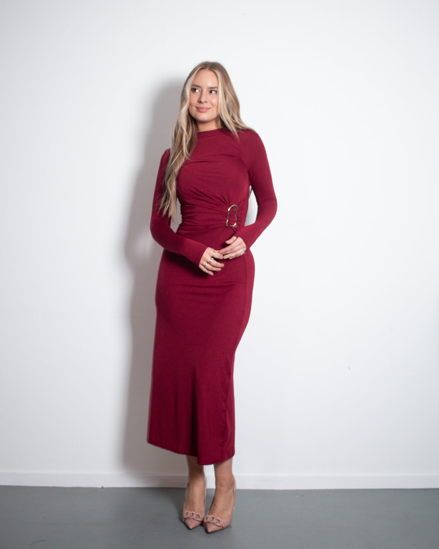 NAGAO Dress BURGUNDY