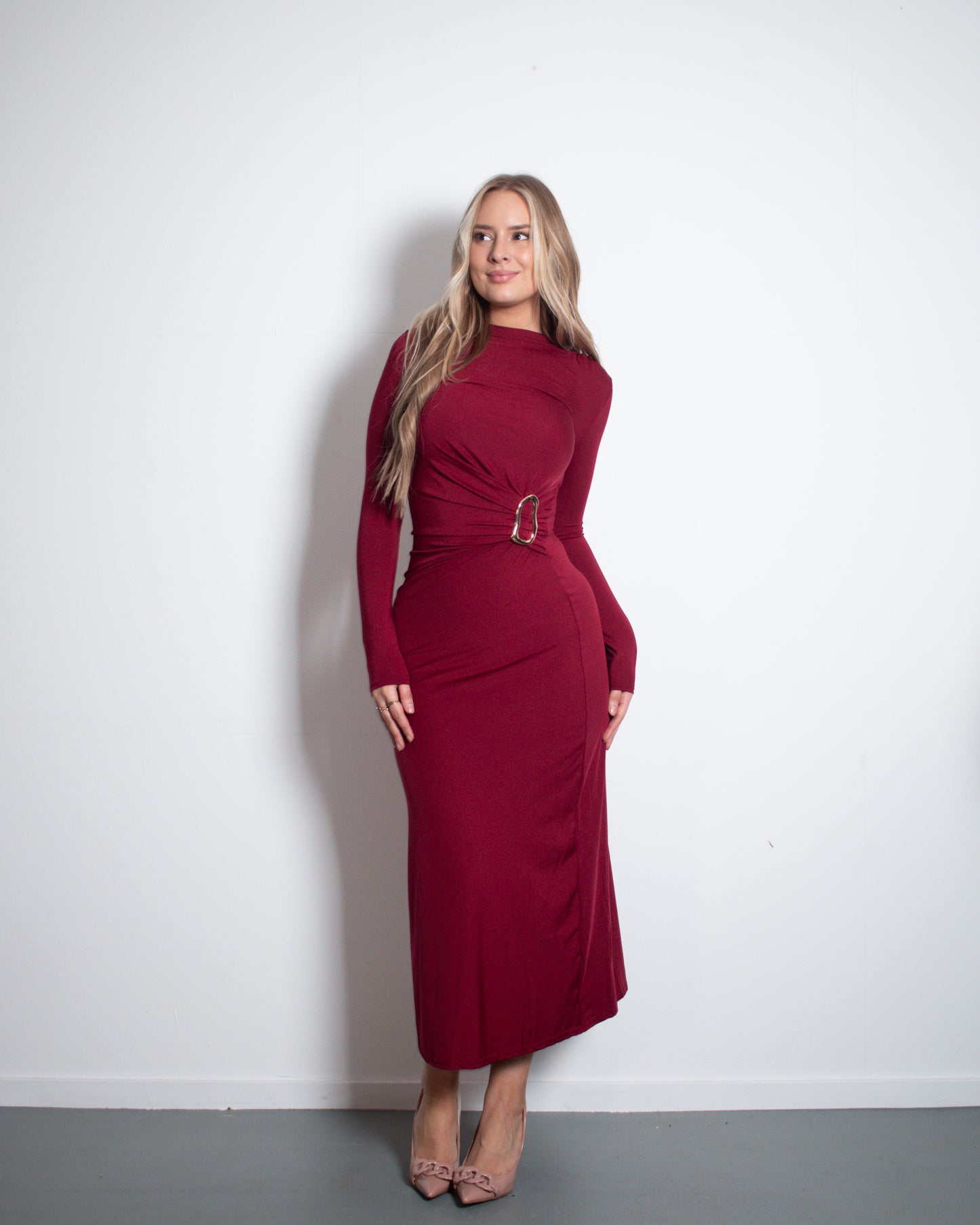 NAGAO Dress BURGUNDY