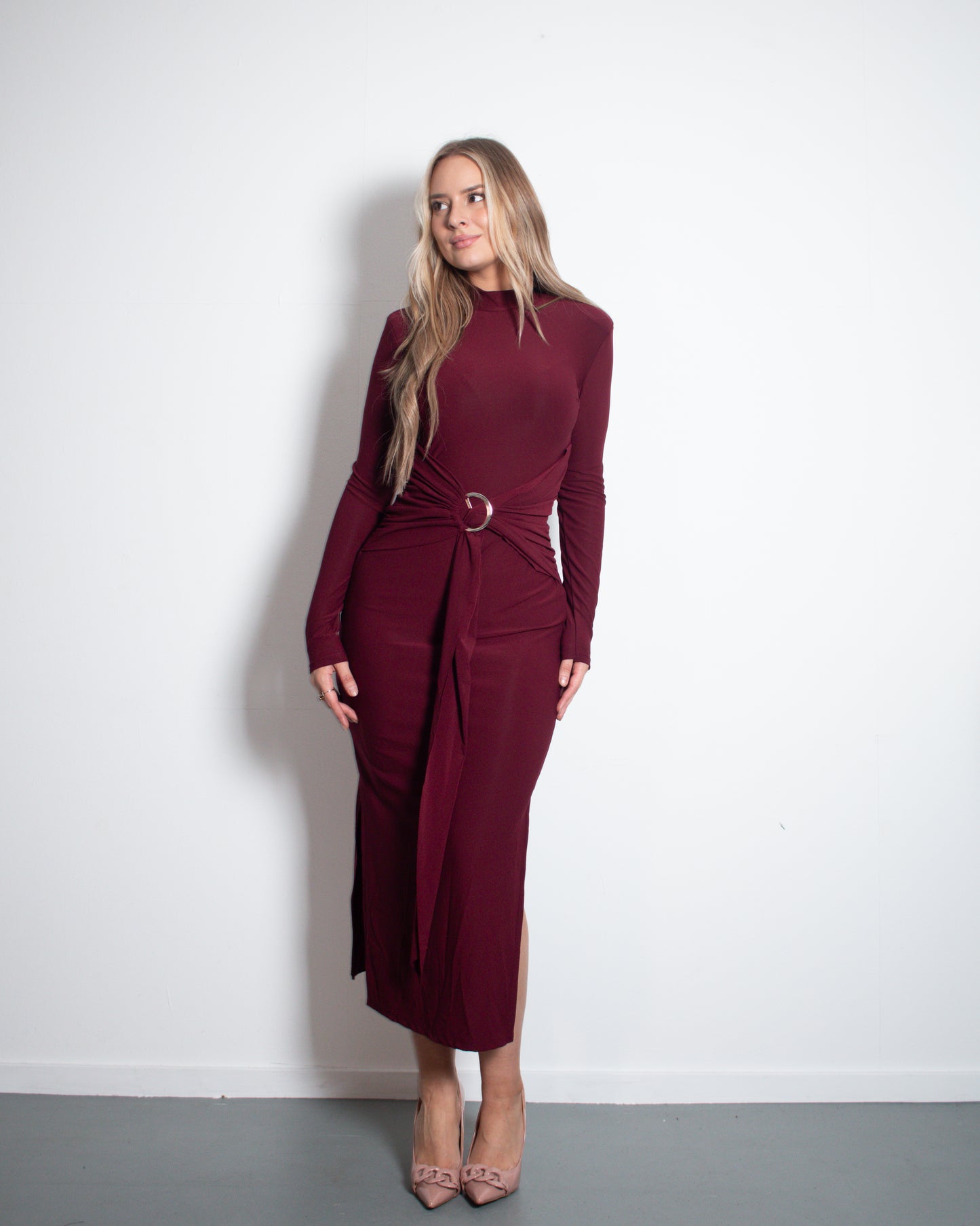 HANAE Dress BURGUNDY