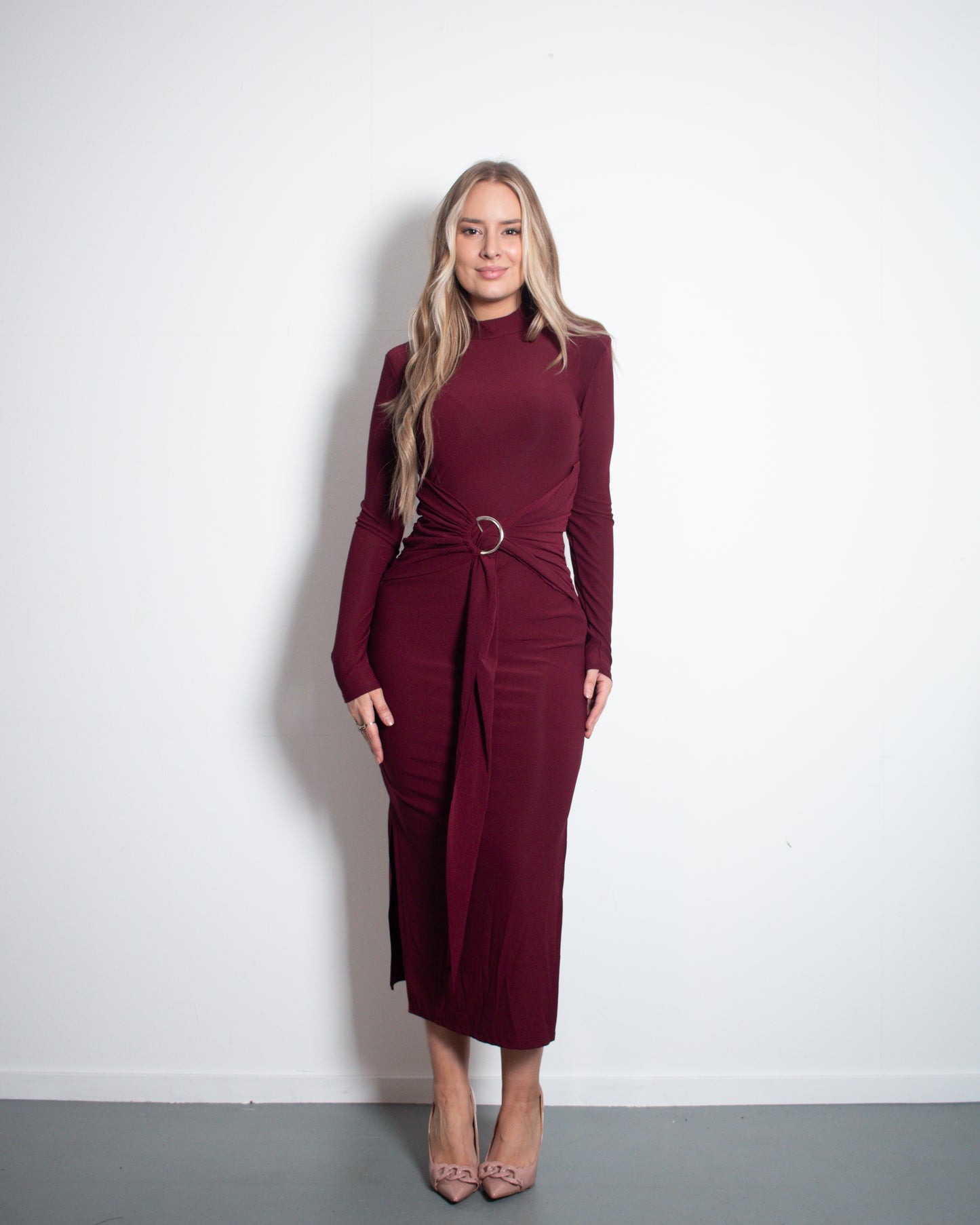 HANAE Dress BURGUNDY