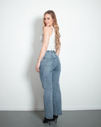 HIKARI Stretchy Back Straight Leg Jeans