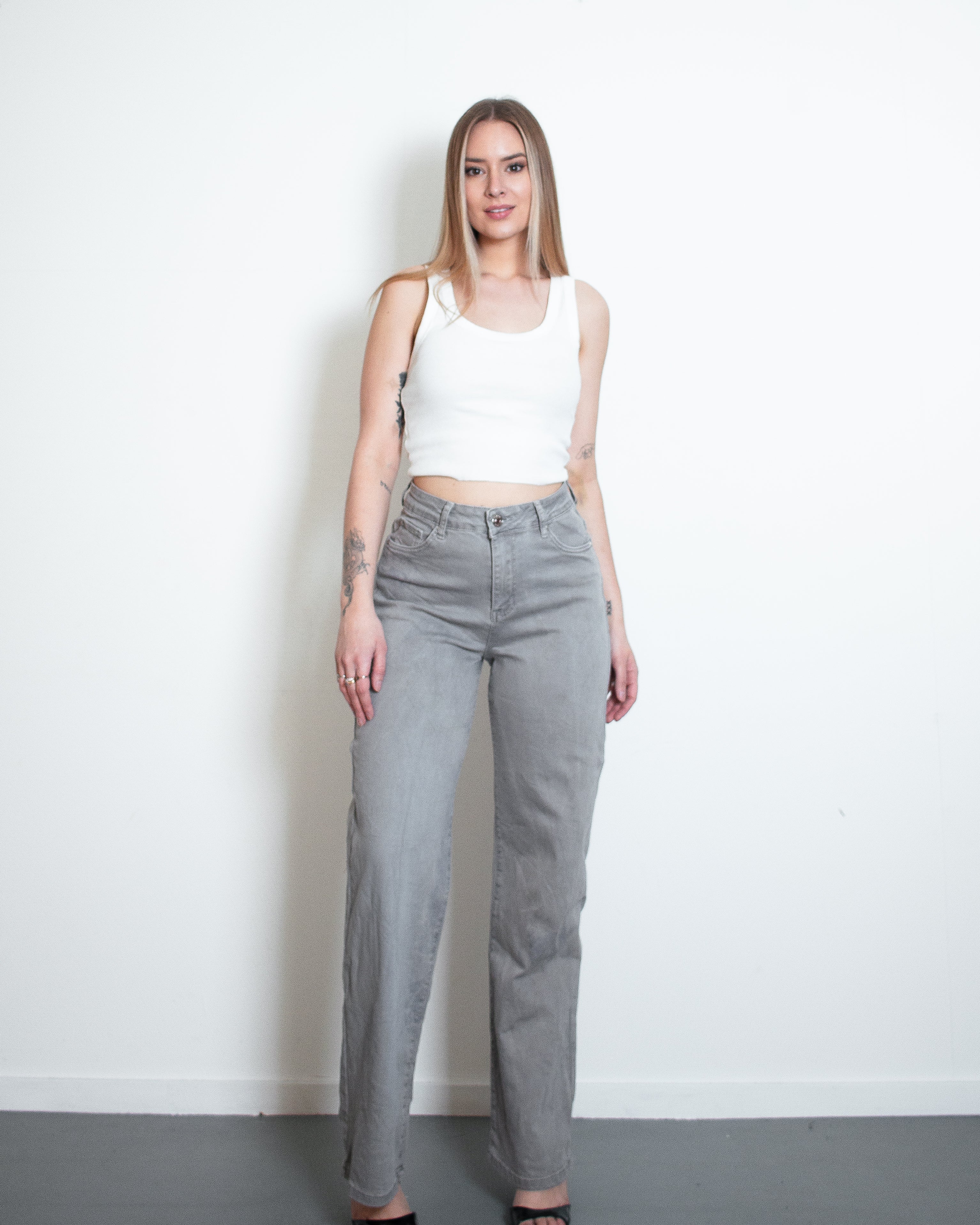 CHIMON Jeans LIGHT GREY - INSEAM 78CM