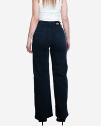 #002 - INSEAM 78CM - THE BAGGY STRAIGHT LEG STRETCHY Jeans NAVY | SEISHIKI STUDIO
