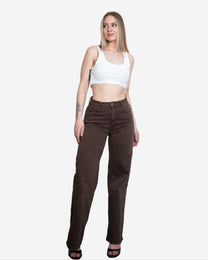 002 - THE BAGGY STRAIGHT LEG STRETCHY Jeans DARK BROWN - INSEAM 78 CM | SEISHIKI STUDIO