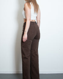 002 - THE BAGGY STRAIGHT LEG STRETCHY Jeans DARK BROWN - INSEAM 78 CM | SEISHIKI STUDIO