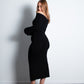 ASUGA Dress LONG BLACK