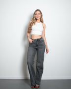 KOTA DARK GREY Wide Leg Jeans - INSEAM 80CM | SEISHIKI STUDIO