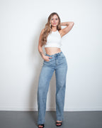 SUPER STRETCHY STRAIGHT LEG MEDIUM VINTAGE WASH JEANS - INSEAM 80CM - EITO - SEISHIKI STUDIO