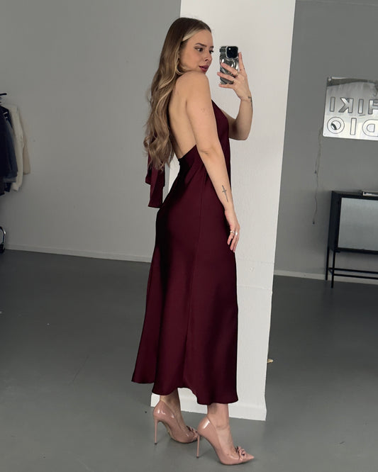 HIMO Dress BURGUNDY