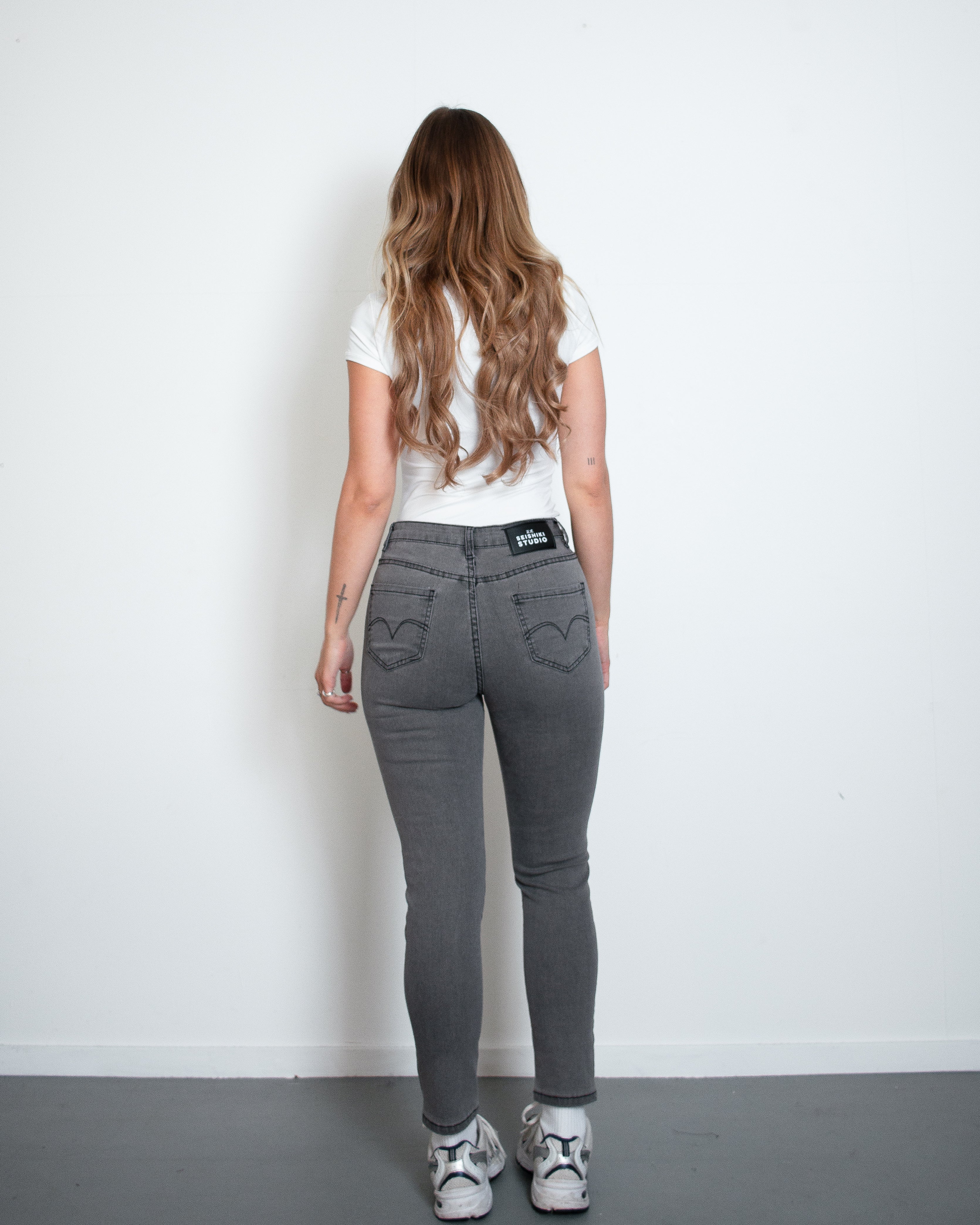 IKEDA Skinny Jeans GREY - INSEAM 66CM