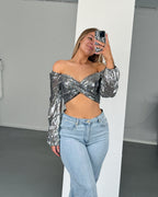 RYOTO Top DARK SILVER