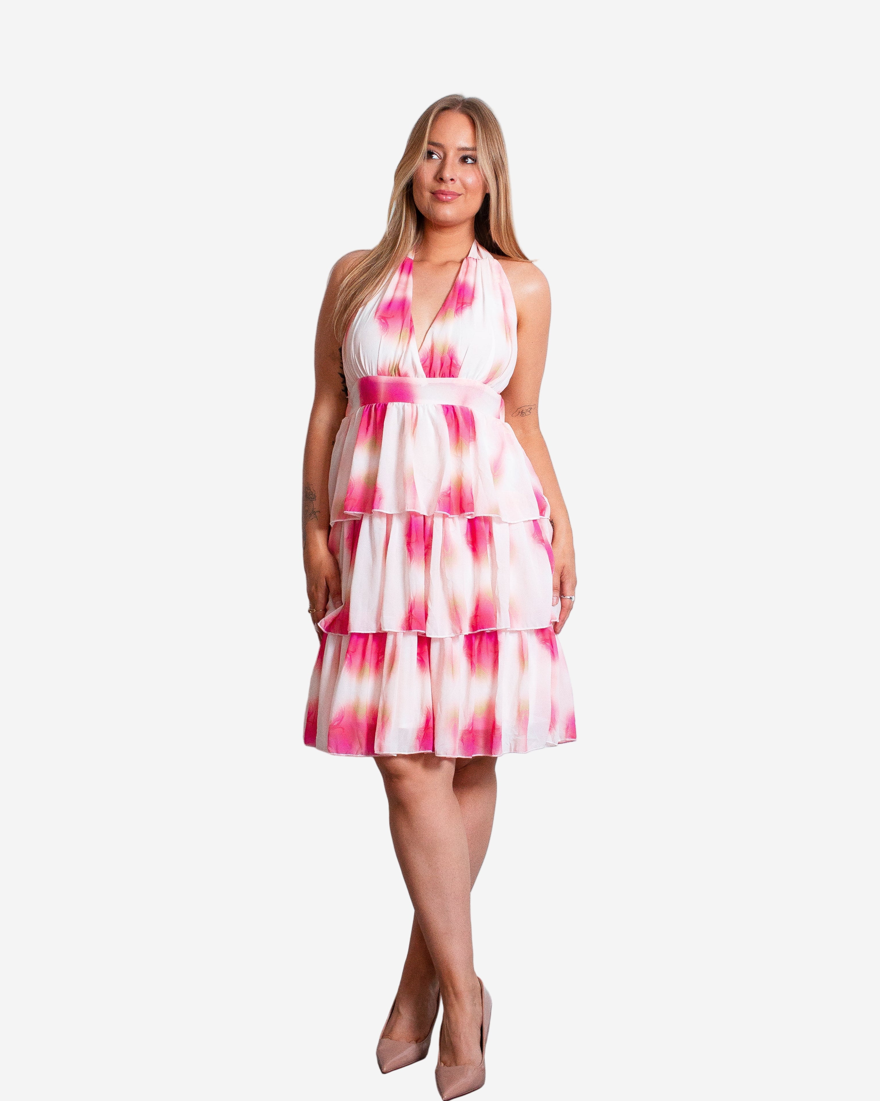 SHIRU MINI Dress DRAGONFRUIT - SEISHIKI STUDIO DESIGN PIECE