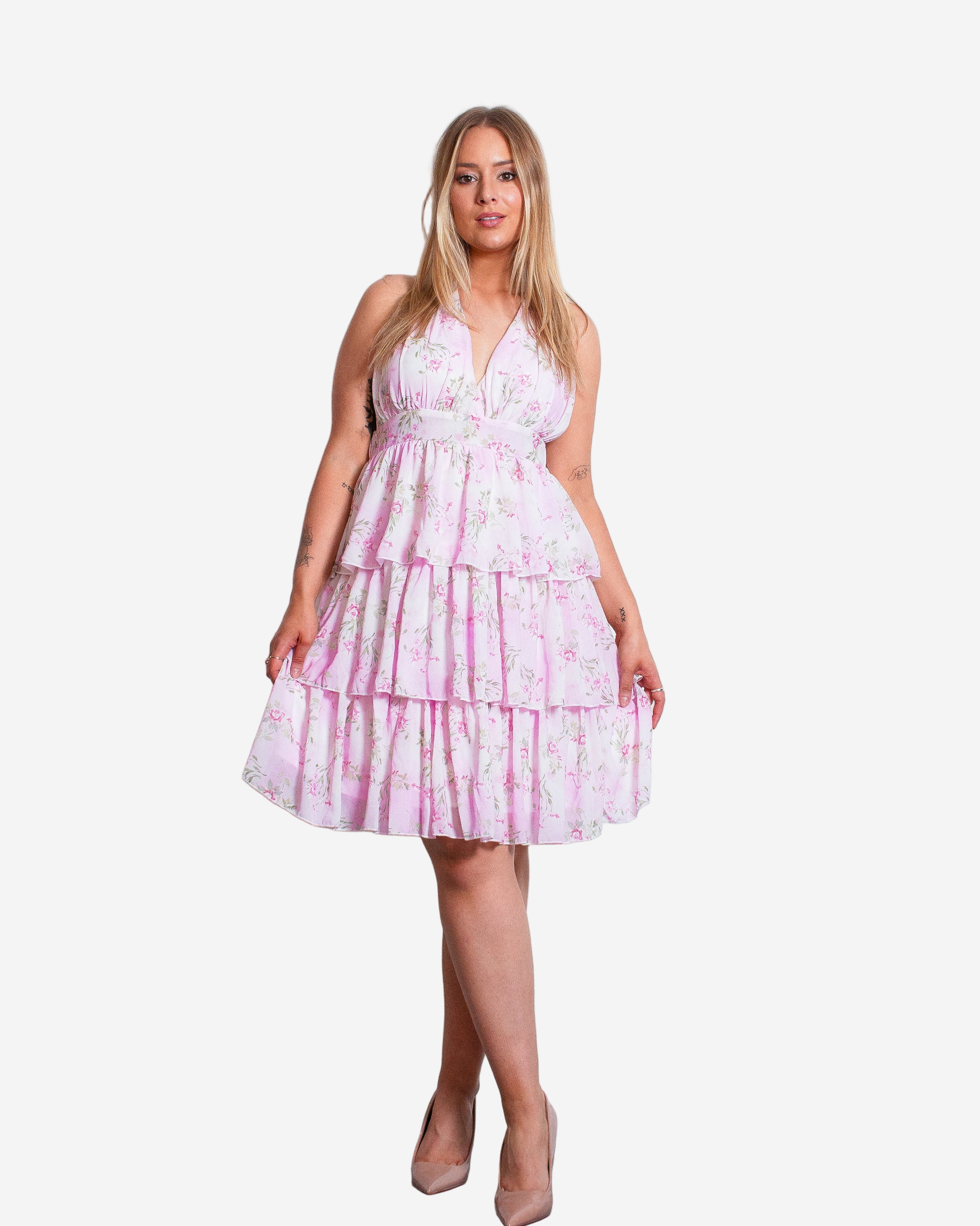 SHIRU MINI Dress ROSEBUD - SEISHIKI STUDIO DESIGN PIECE