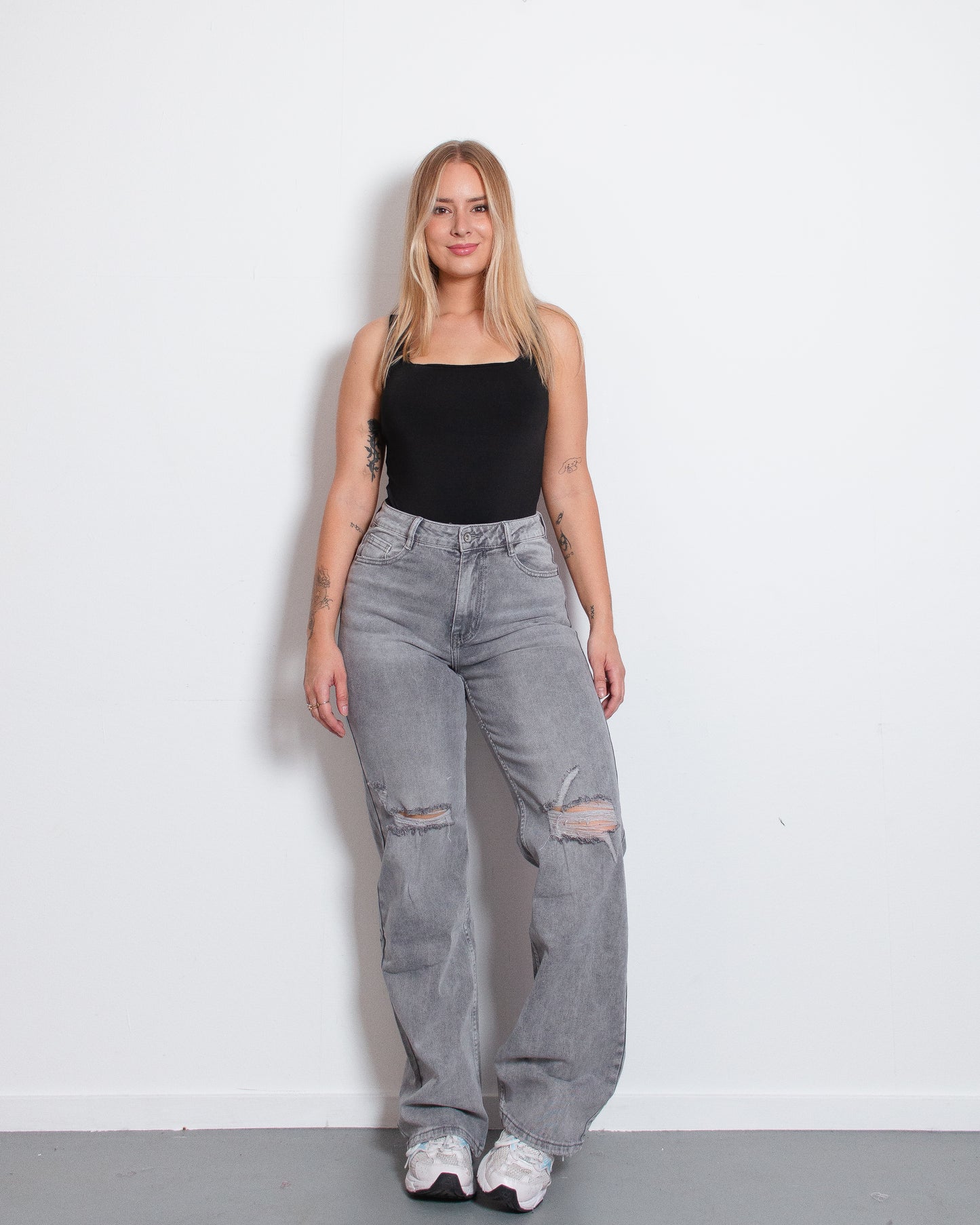 KOHEI Wide Leg Jeans GREY