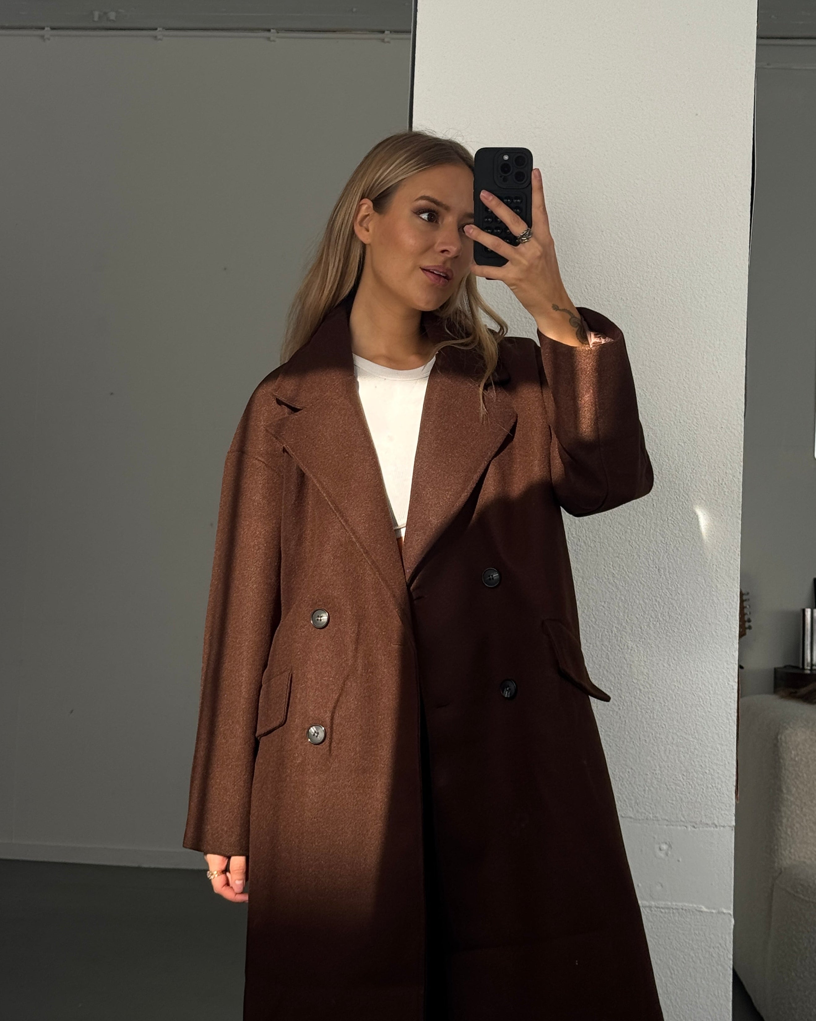 ICHI Coat DARK BROWN