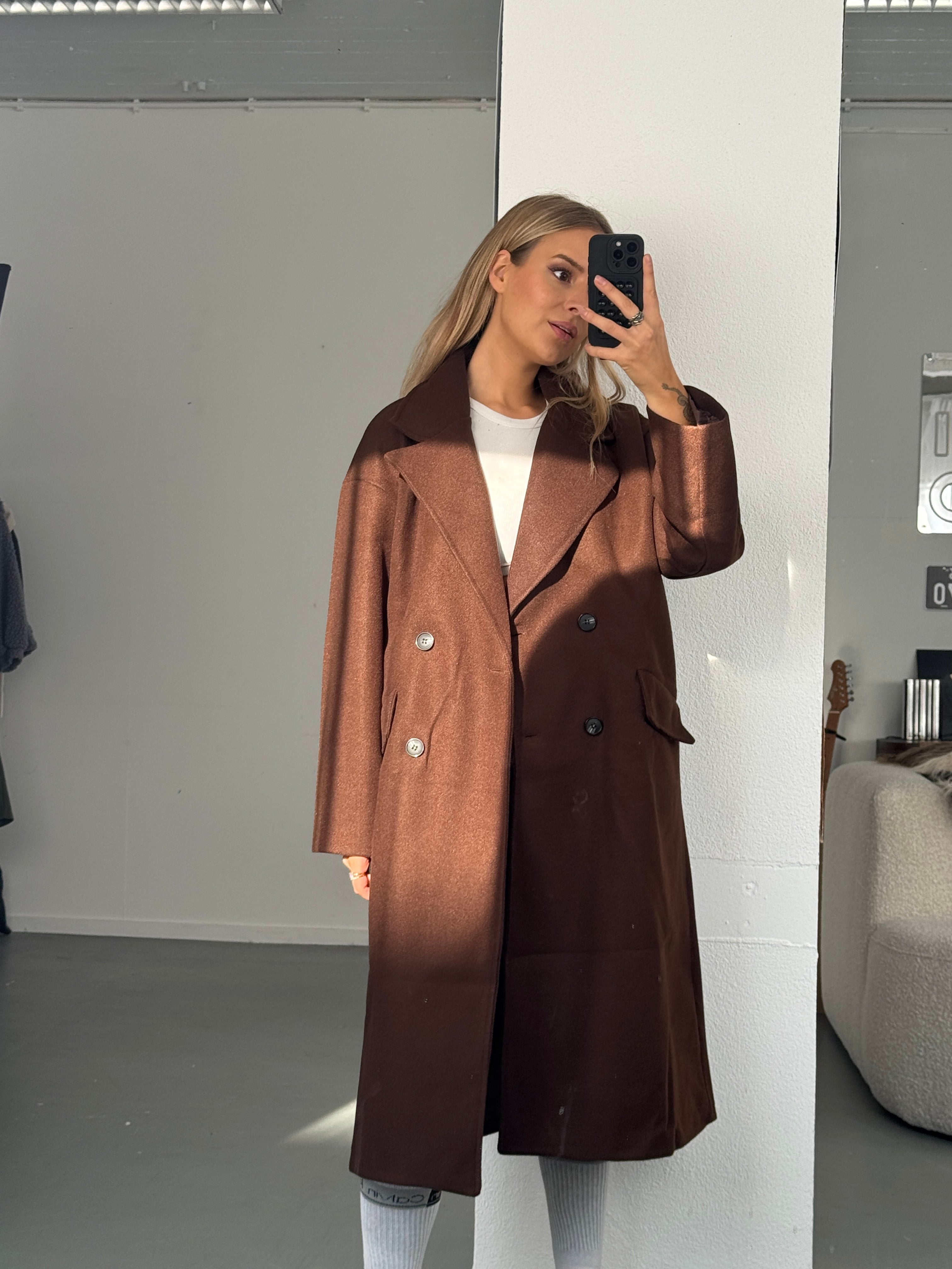 ICHI Coat DARK BROWN