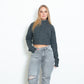 KANATA Cropped Sweater DARK GREY